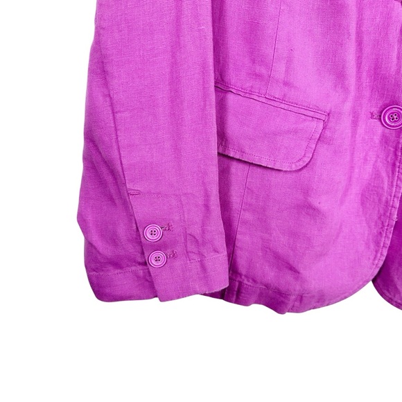 J.JILL Love Linen Wild Orchid Purple tank and Blazer Jacket Medium - Picture 7 of 14